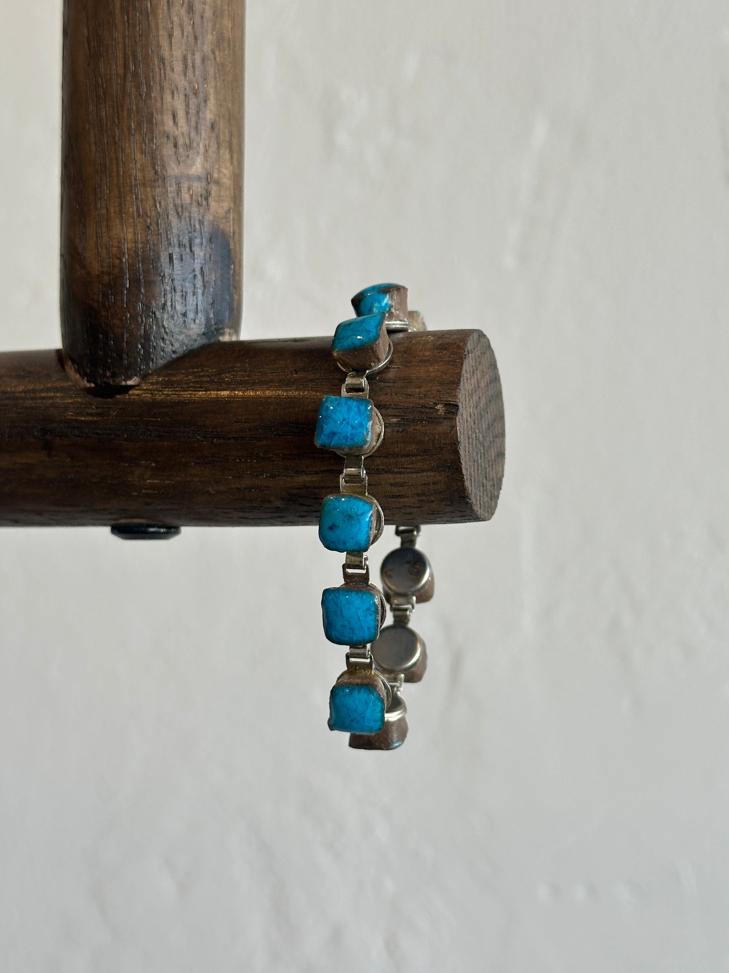 Vintage Turquoise Stone Link Bracelet