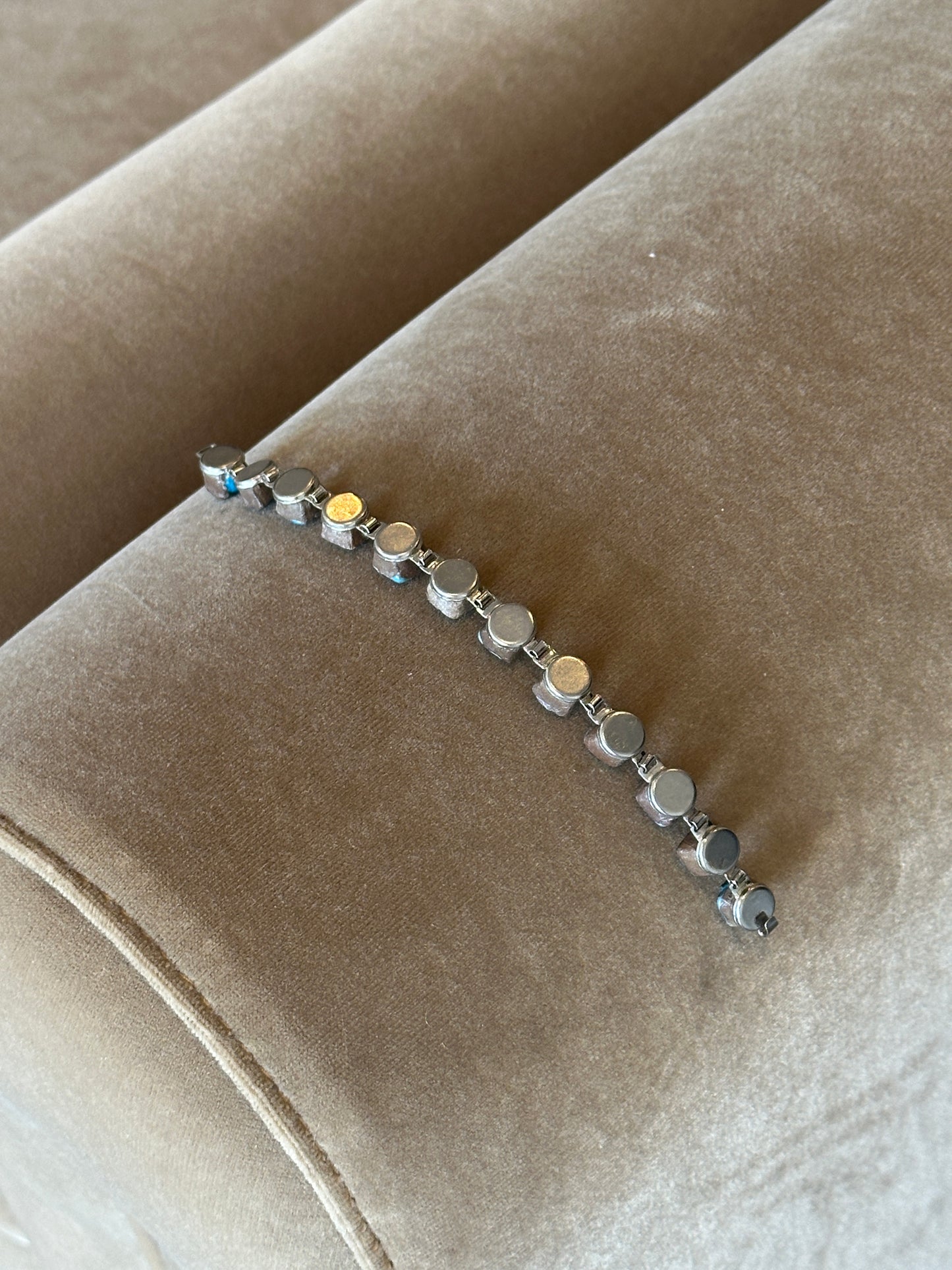 Vintage Turquoise Stone Link Bracelet