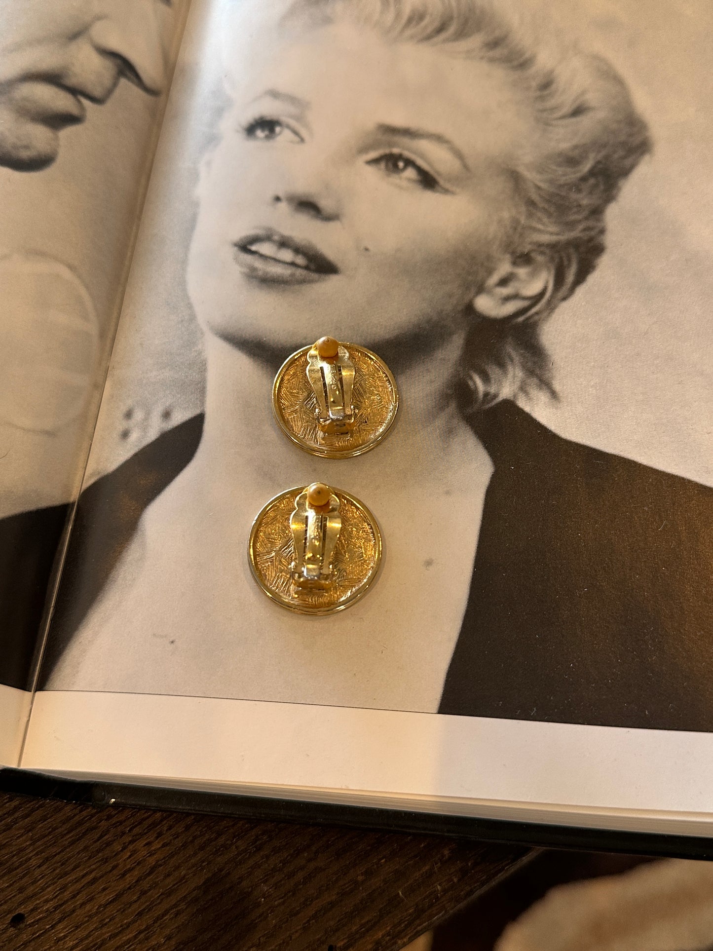 Vintage Givenchy Crest Medallion Clip-On Earrings