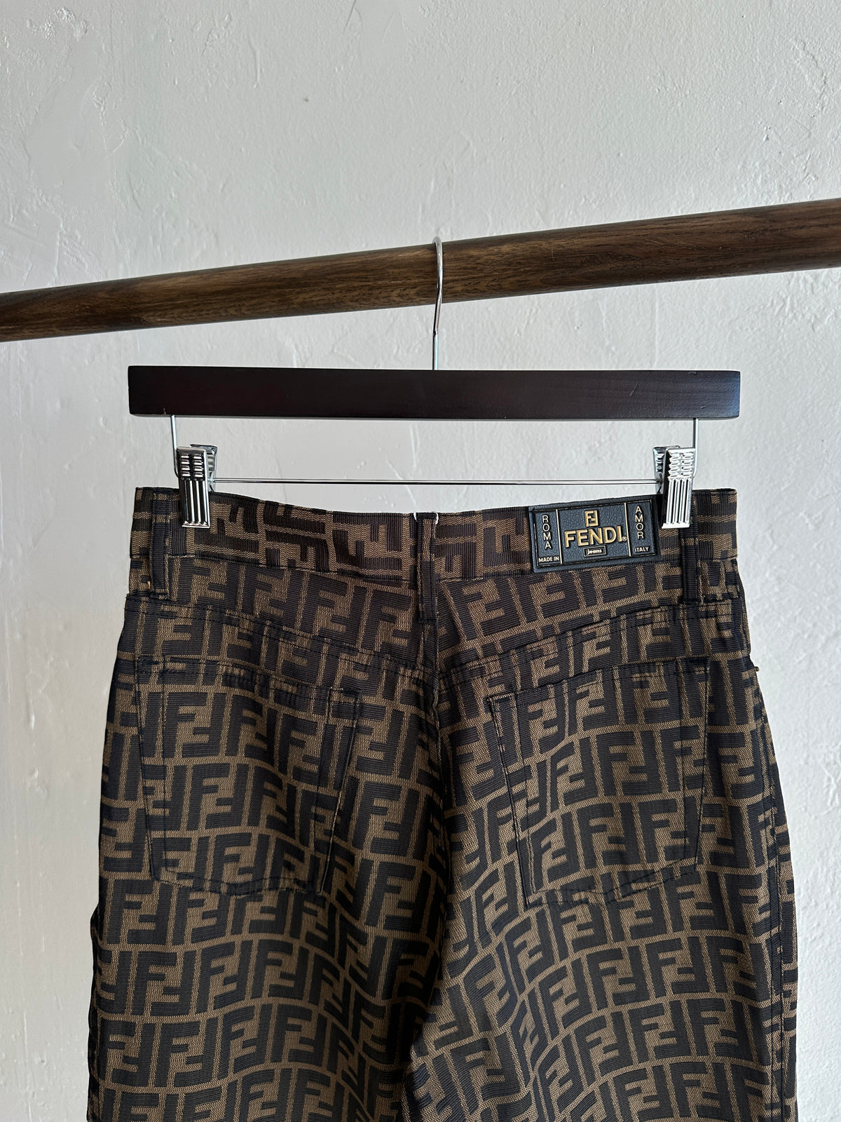 Fendi 90s Zucca Pattern Pants