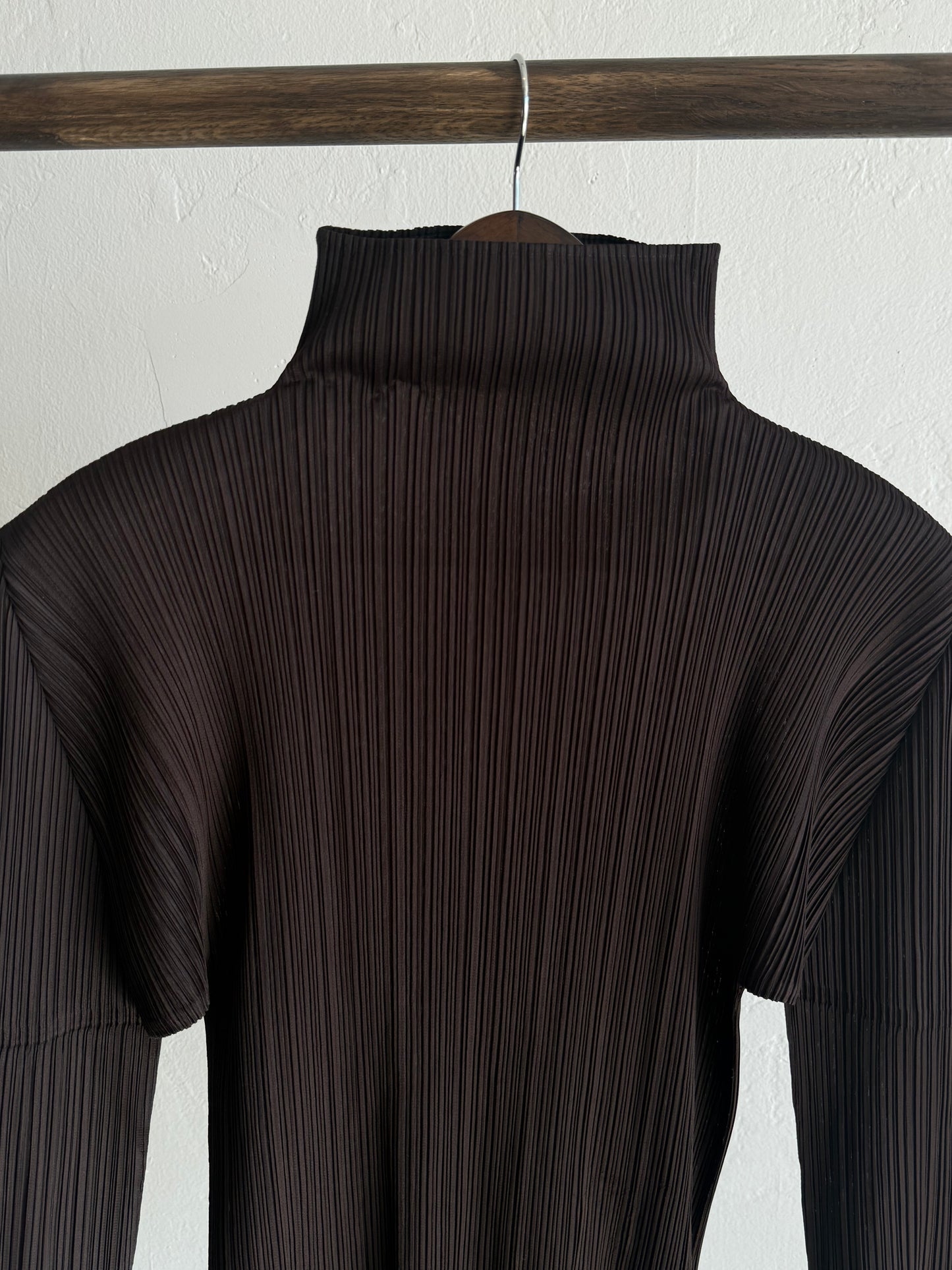 Pleats Please Issey Miyake Brown Top
