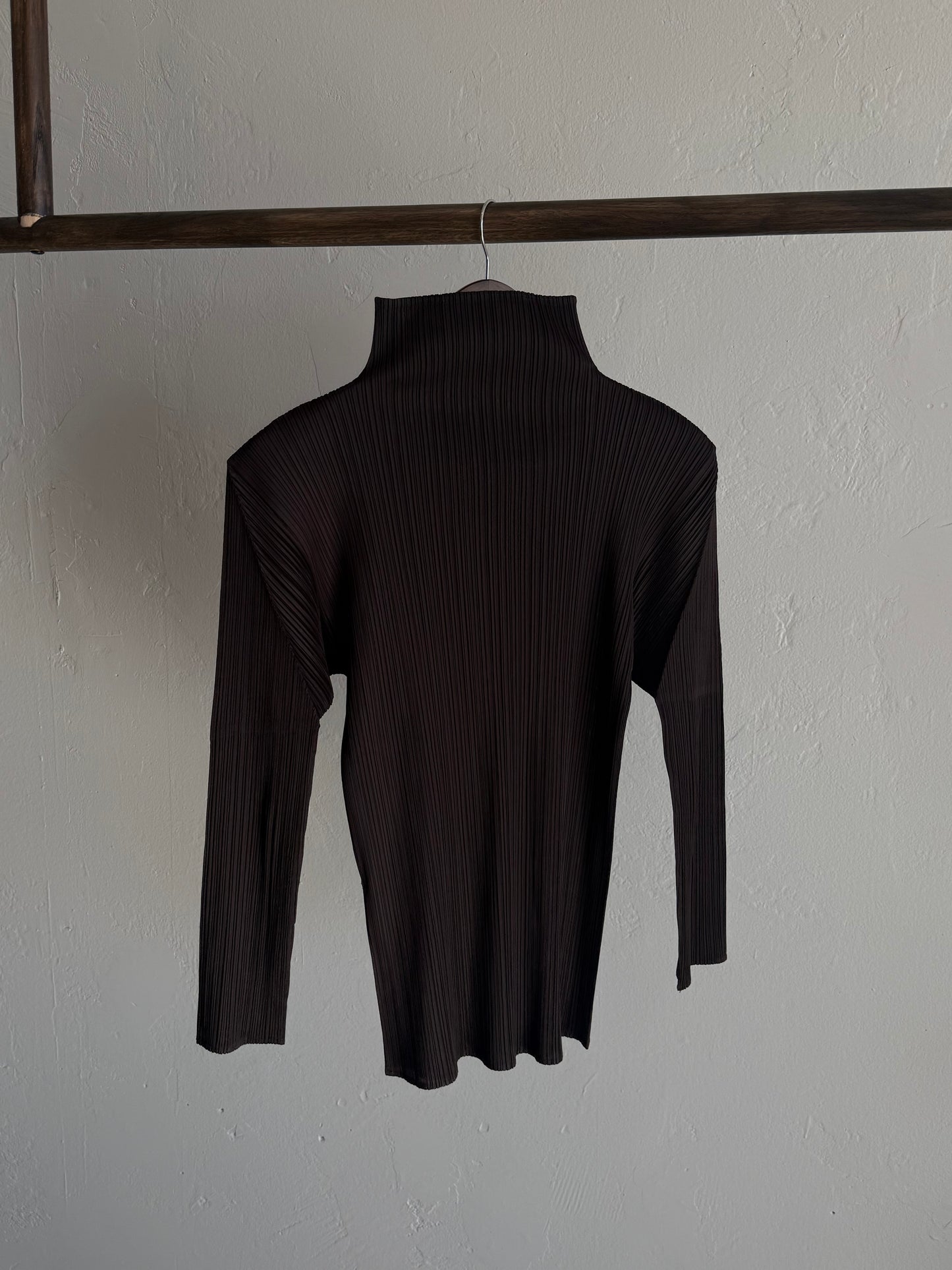 Pleats Please Issey Miyake Brown Top