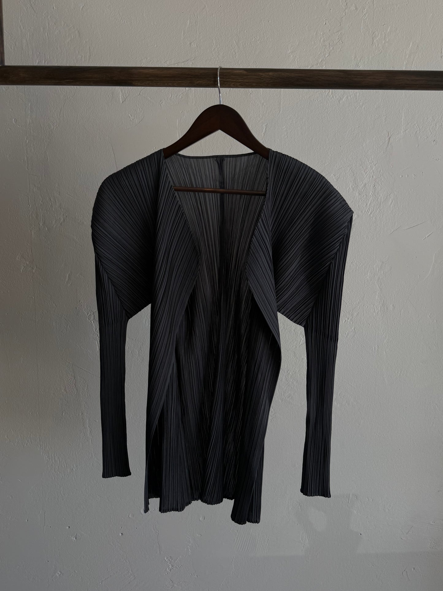 Issey Miyake Pleats Please Grey Cardigan