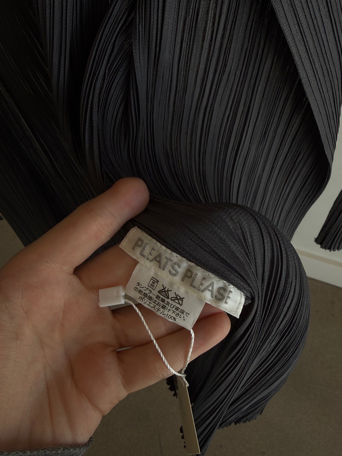 Issey Miyake Pleats Please Grey Cardigan