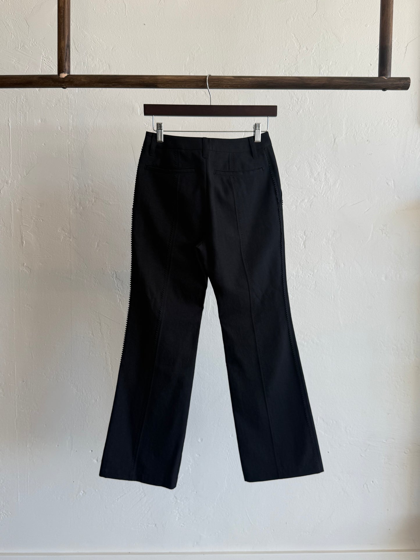 Issey Miyake Pleats Please Black Flared Trousers