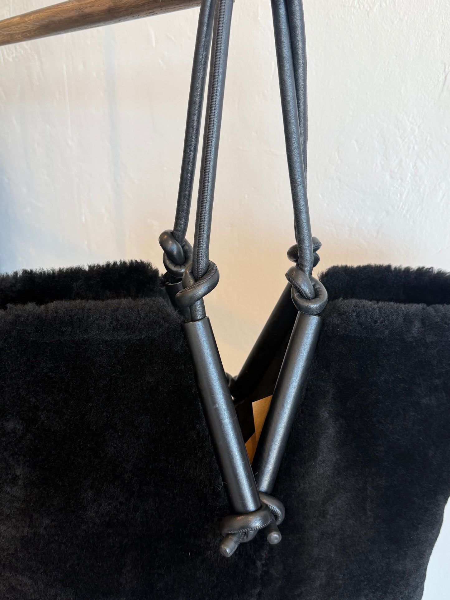 Matthieu Blazy Era Bottega Veneta Bolster Suede and Shearing Reversible Tote