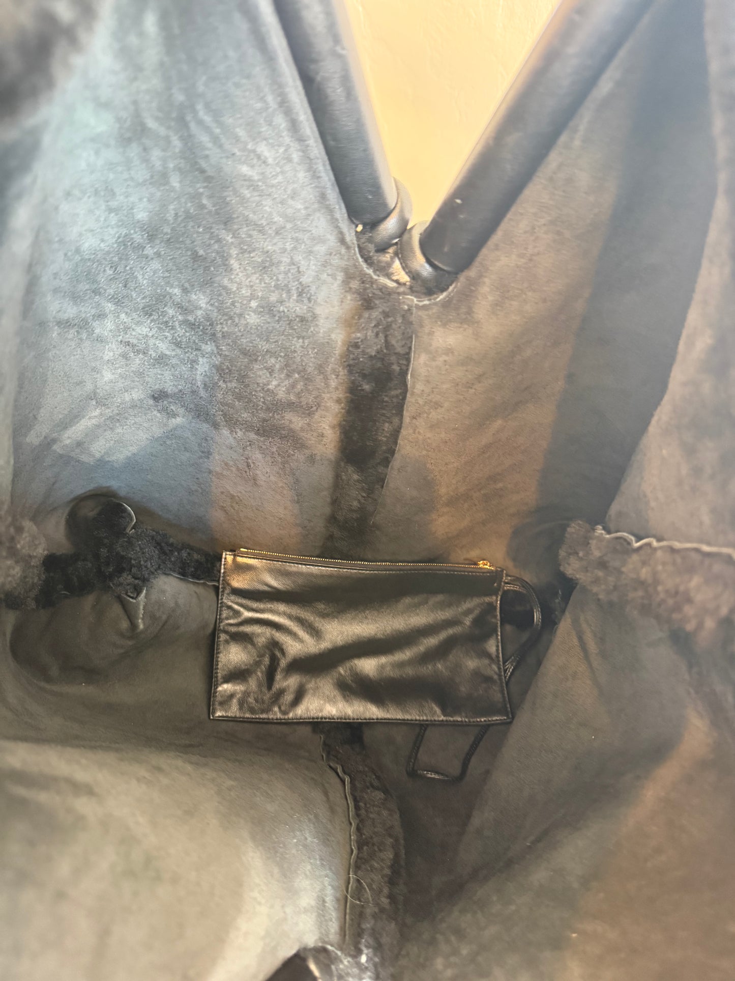 Matthieu Blazy Era Bottega Veneta Bolster Suede and Shearing Reversible Tote