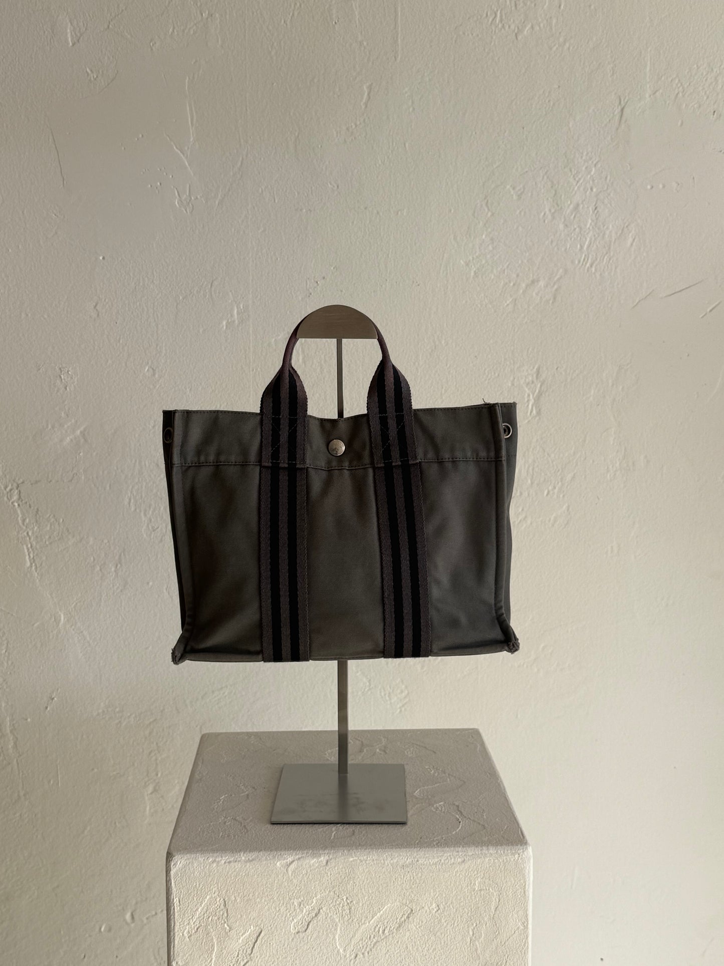 Hermès Fourre Tout PM Tote in Grey Canvas