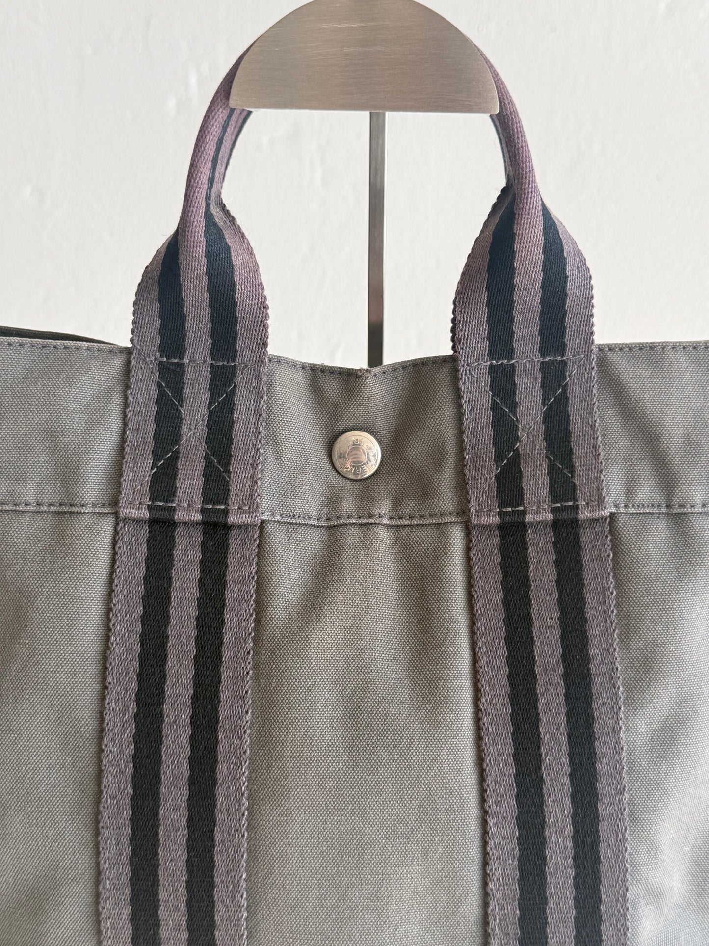 Hermès Fourre Tout PM Tote in Grey Canvas
