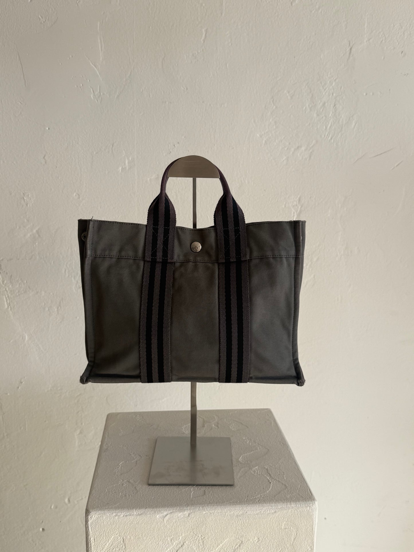 Hermès Fourre Tout PM Tote in Grey Canvas