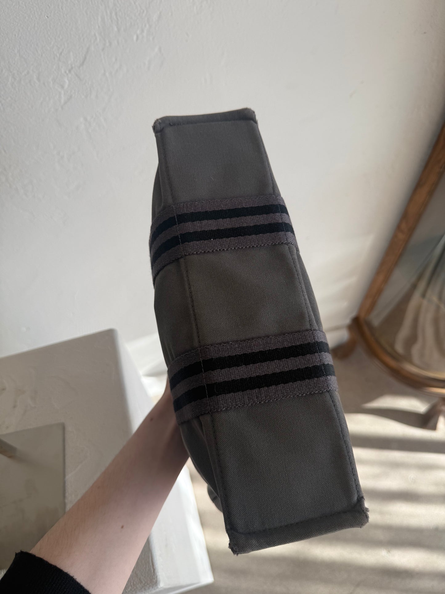 Hermès Fourre Tout PM Tote in Grey Canvas