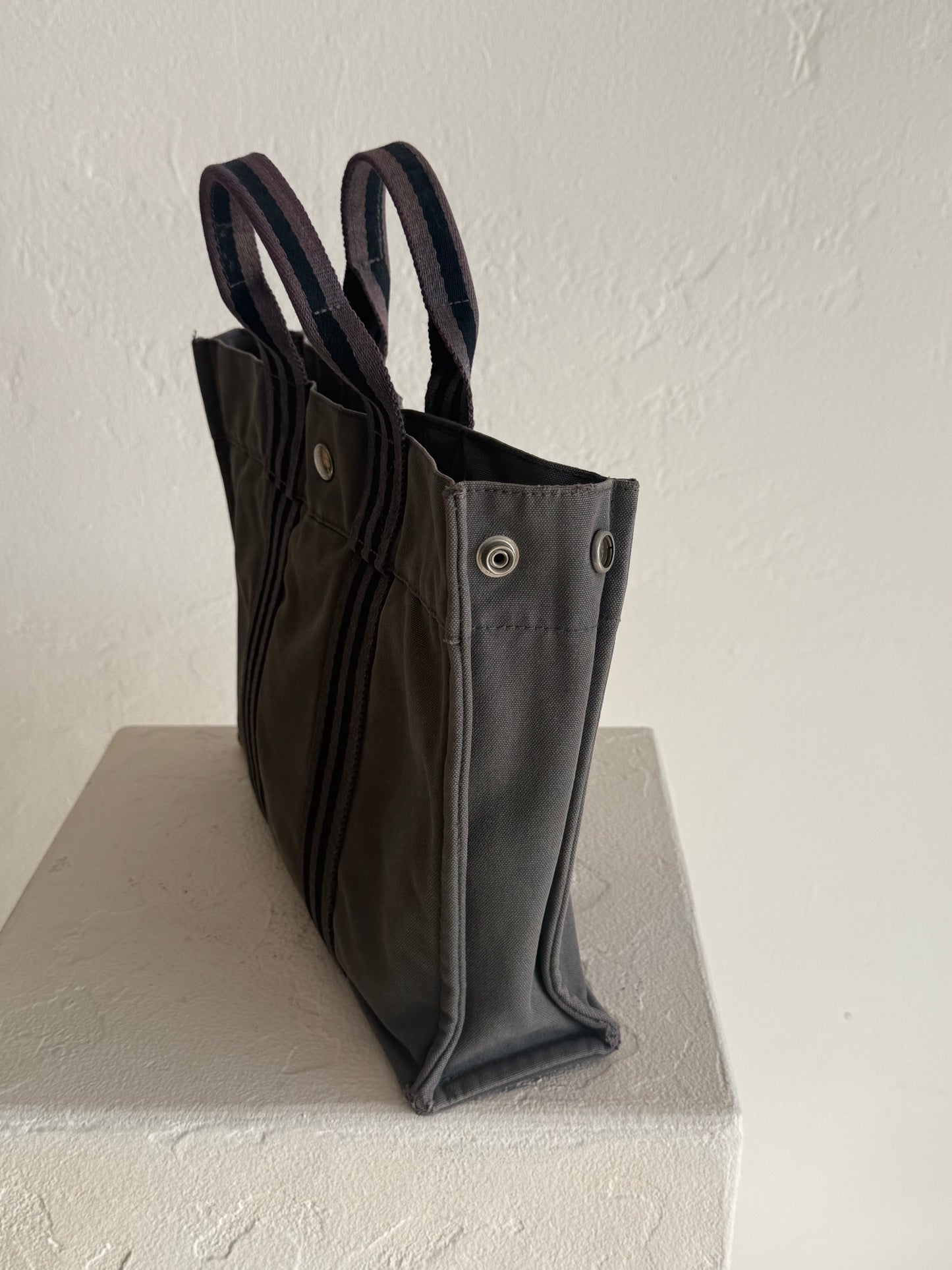 Hermès Fourre Tout PM Tote in Grey Canvas