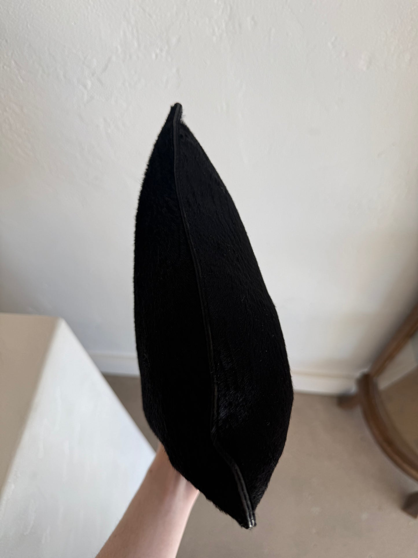 90s Prada Black Pony Hair Crossbody Bag
