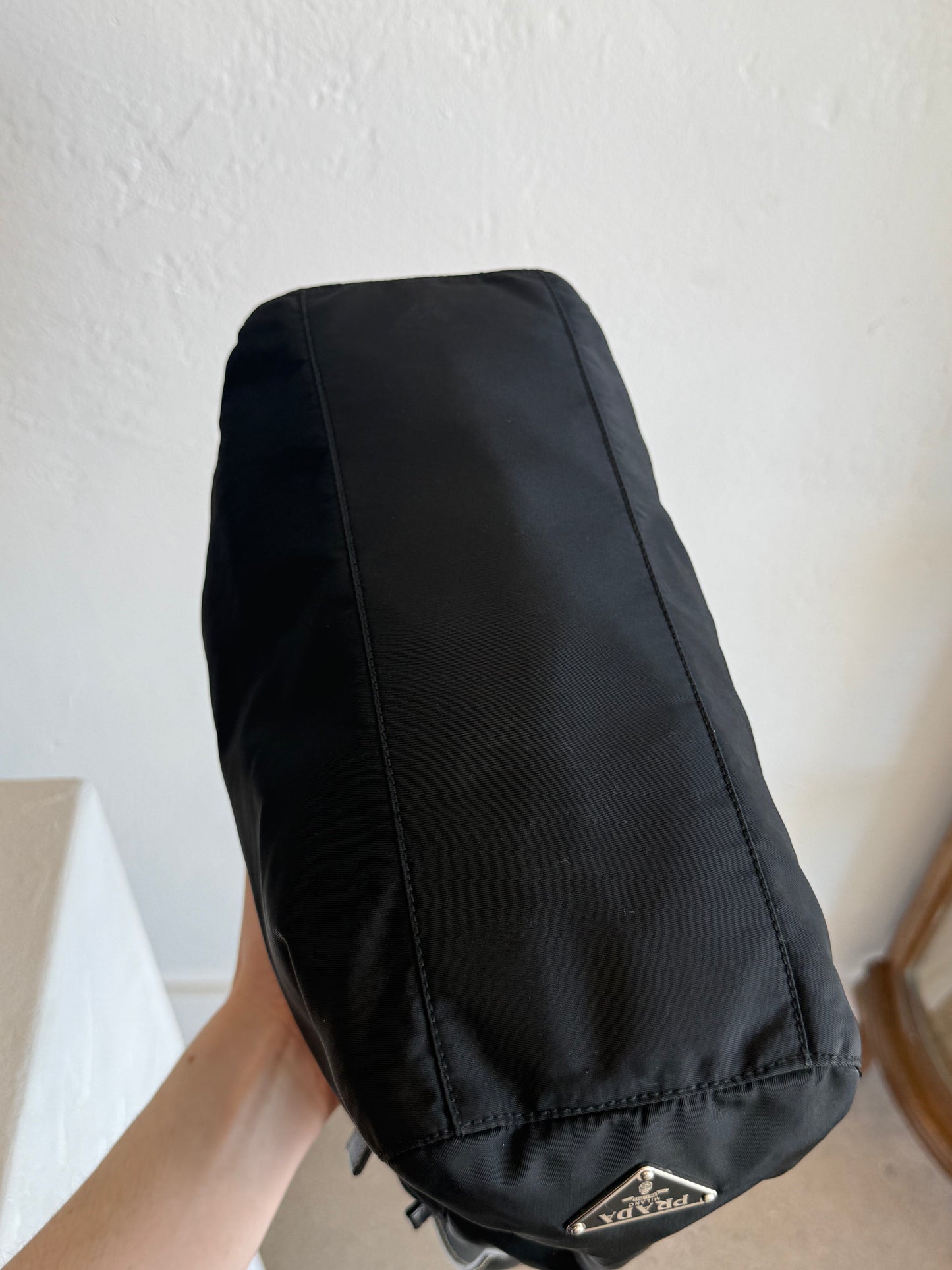 Prada Black Nylon Hobo Bag