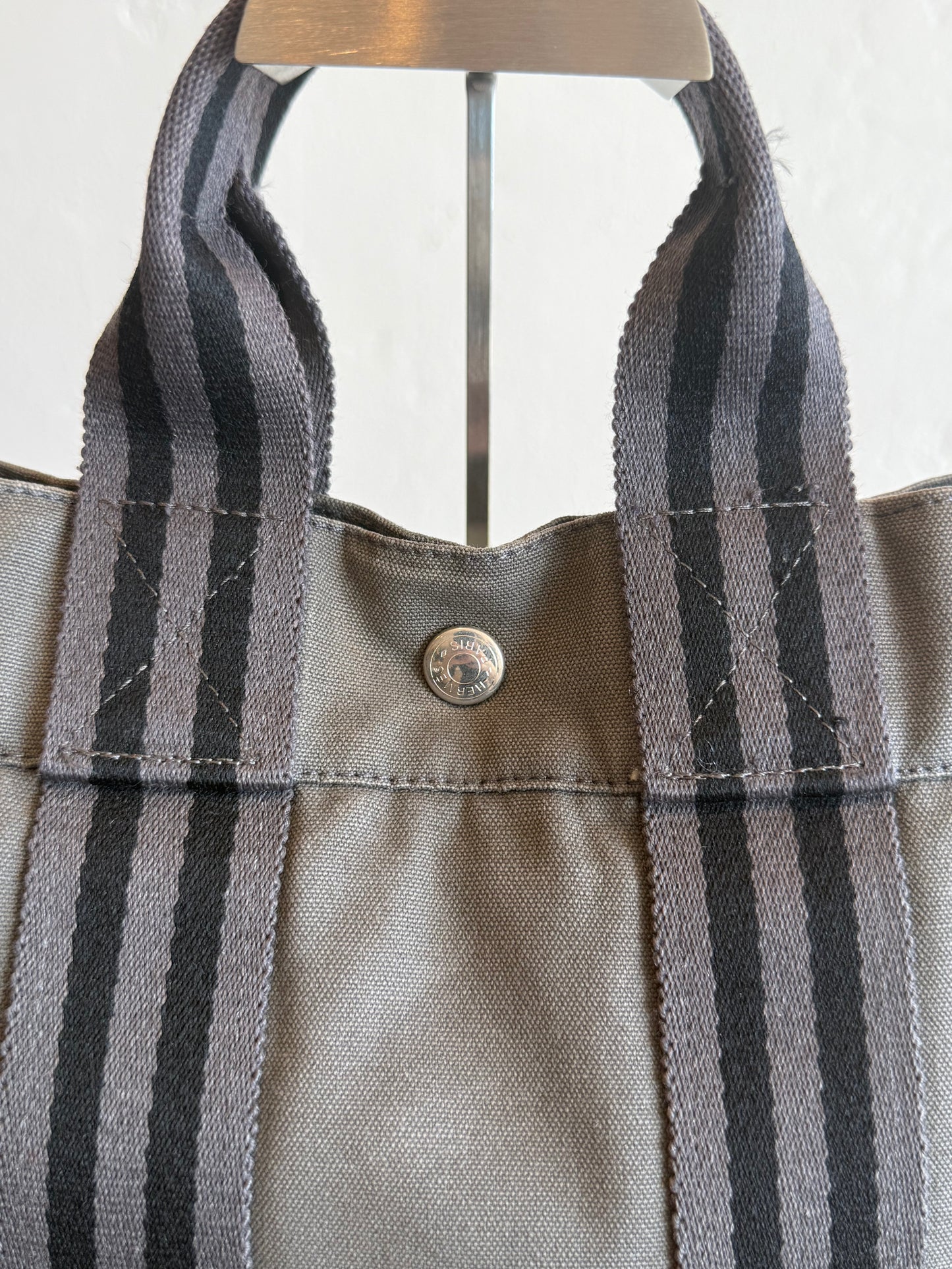 Hermès Fourre Tout PM Tote in Grey Canvas