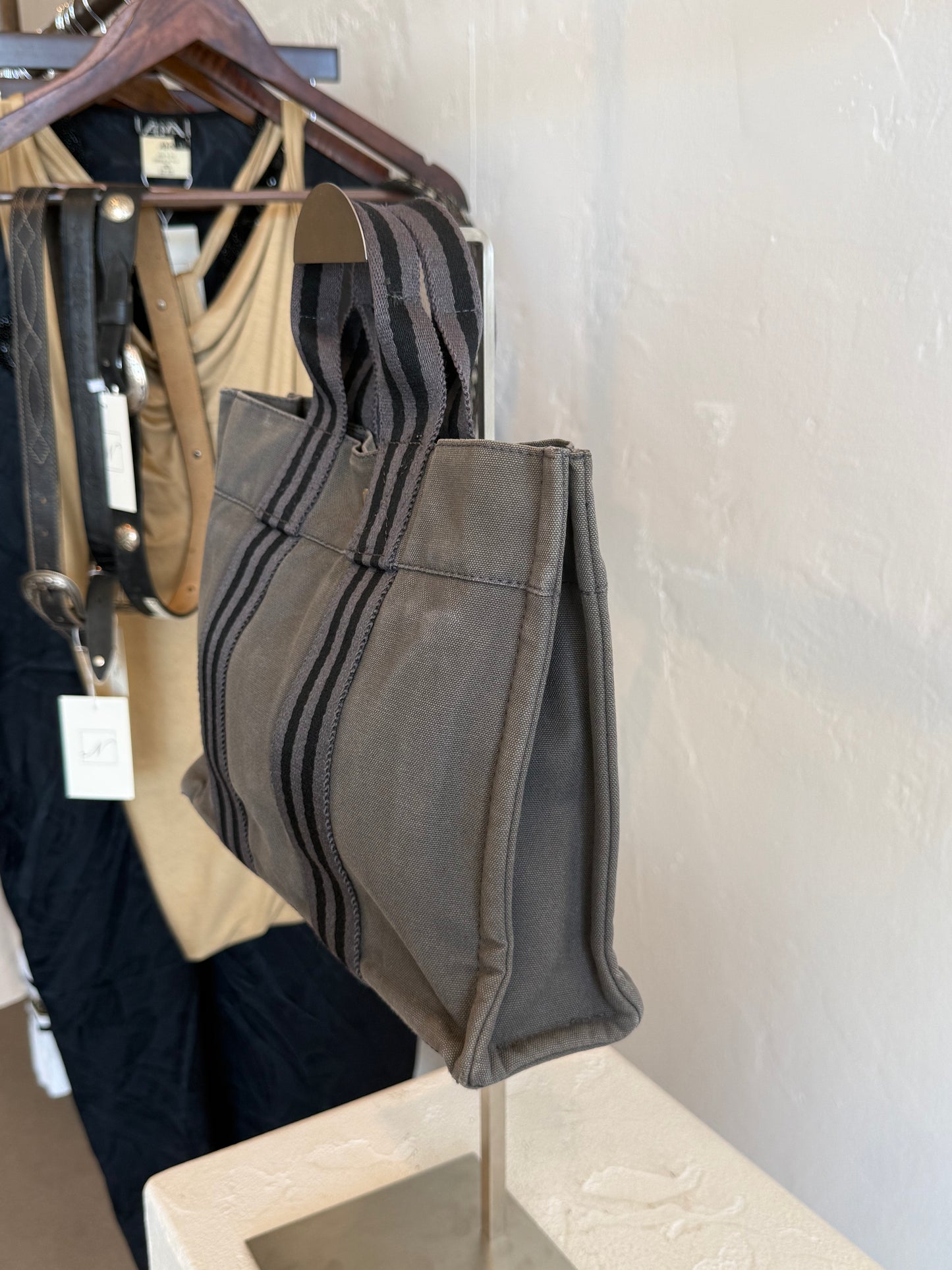 Hermès Fourre Tout PM Tote in Grey Canvas