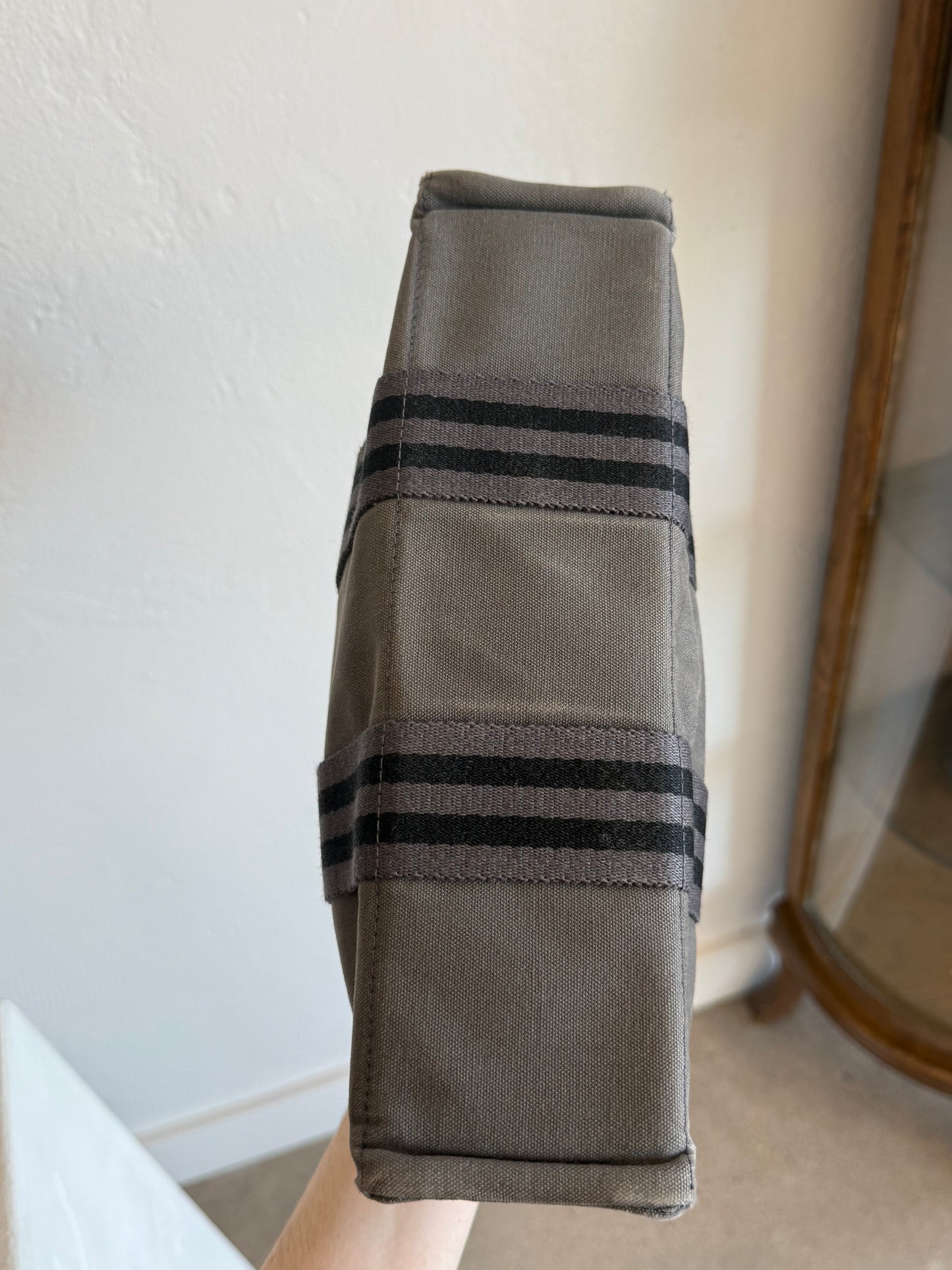 Hermès Fourre Tout PM Tote in Grey Canvas