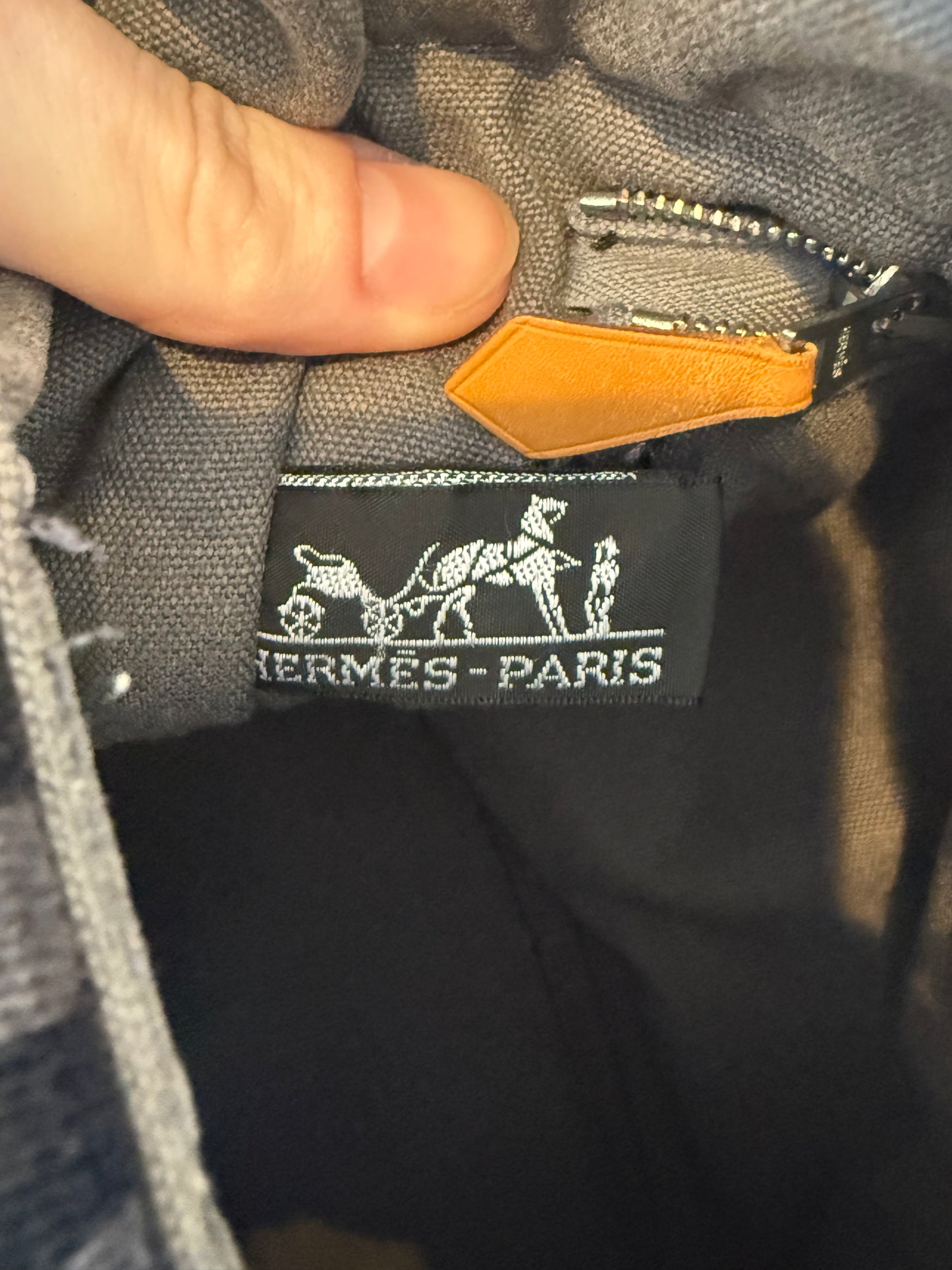 Hermès Fourre Tout PM Tote in Grey Canvas