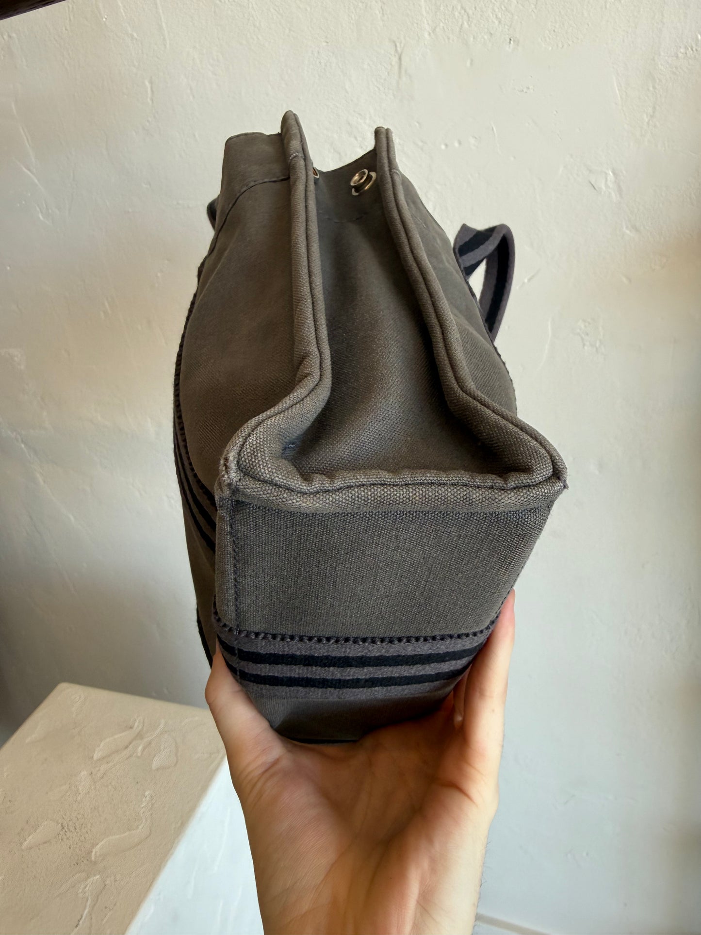 Hermès Fourre Tout PM Tote in Grey Canvas