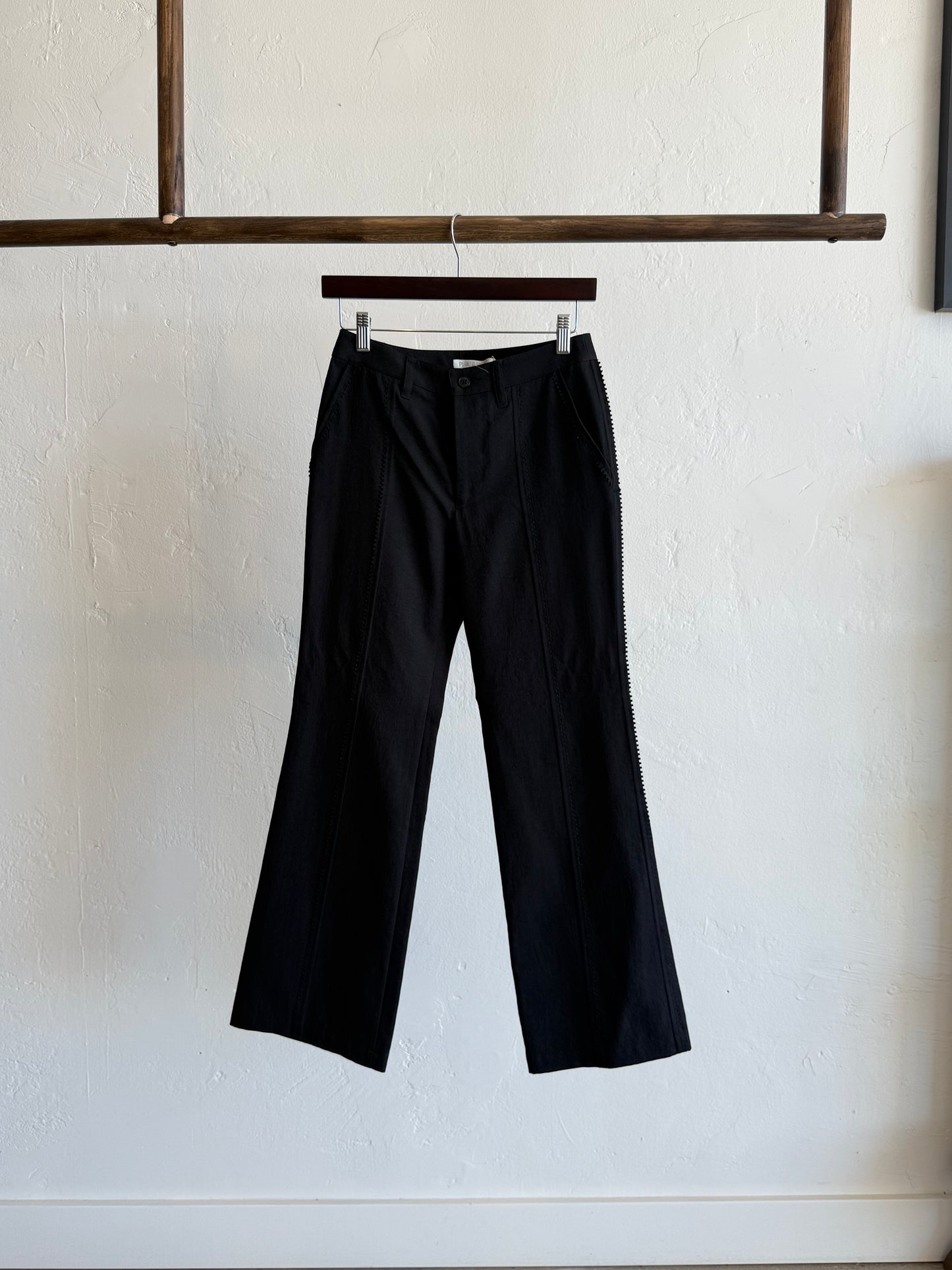 Issey Miyake Pleats Please Black Flared Trousers